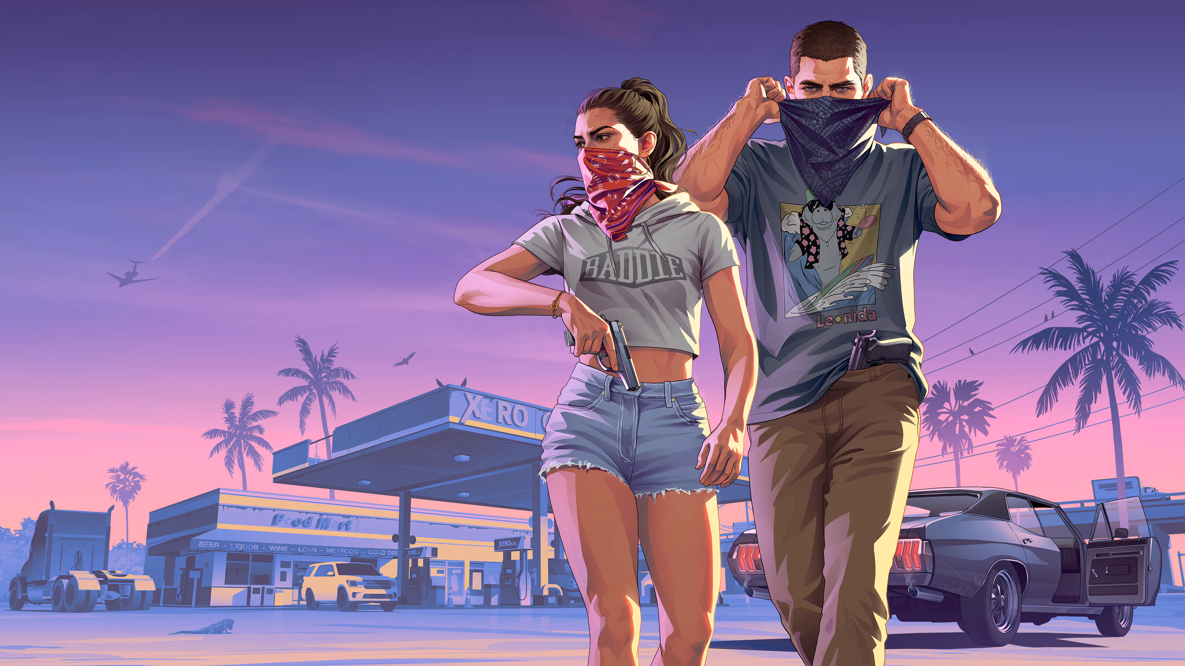 Jason і Lucia під час пограбування в GTA VI — офіційний арт Rockstar Games