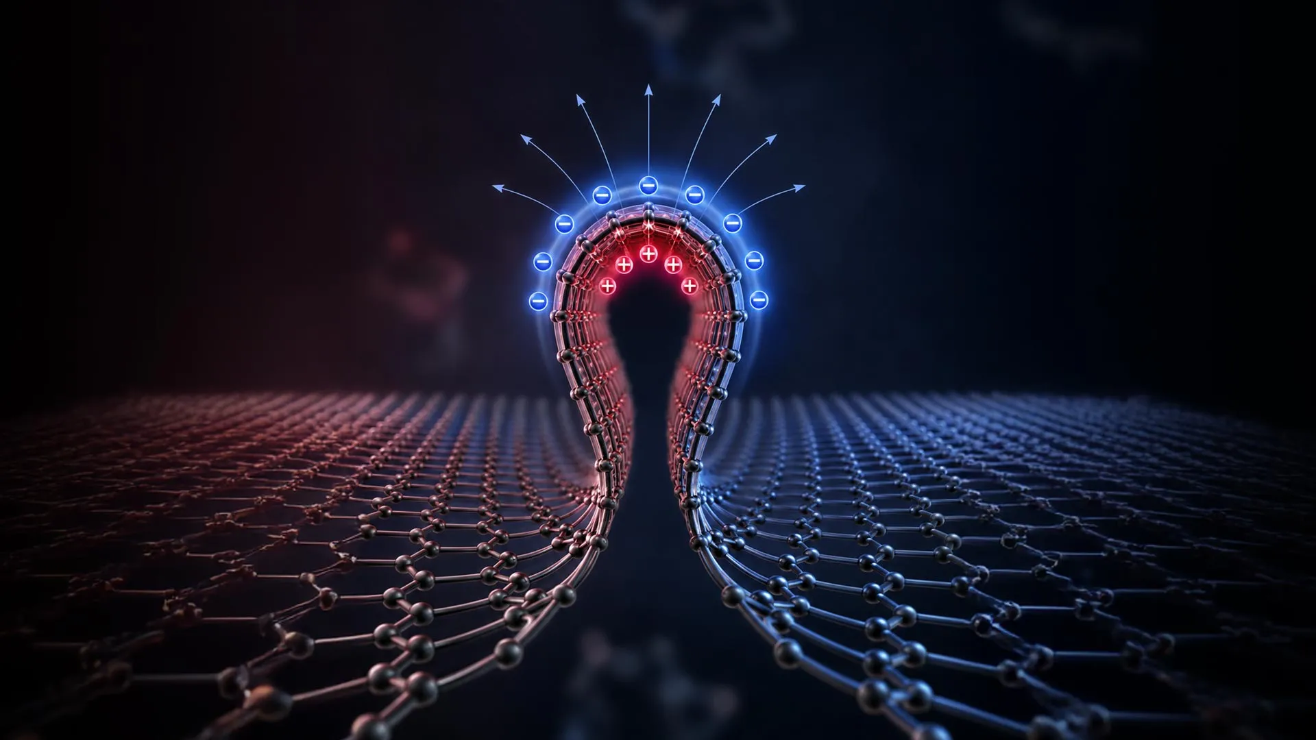 Візуалізація flexoelectric polarization у graphene nanowrinkle