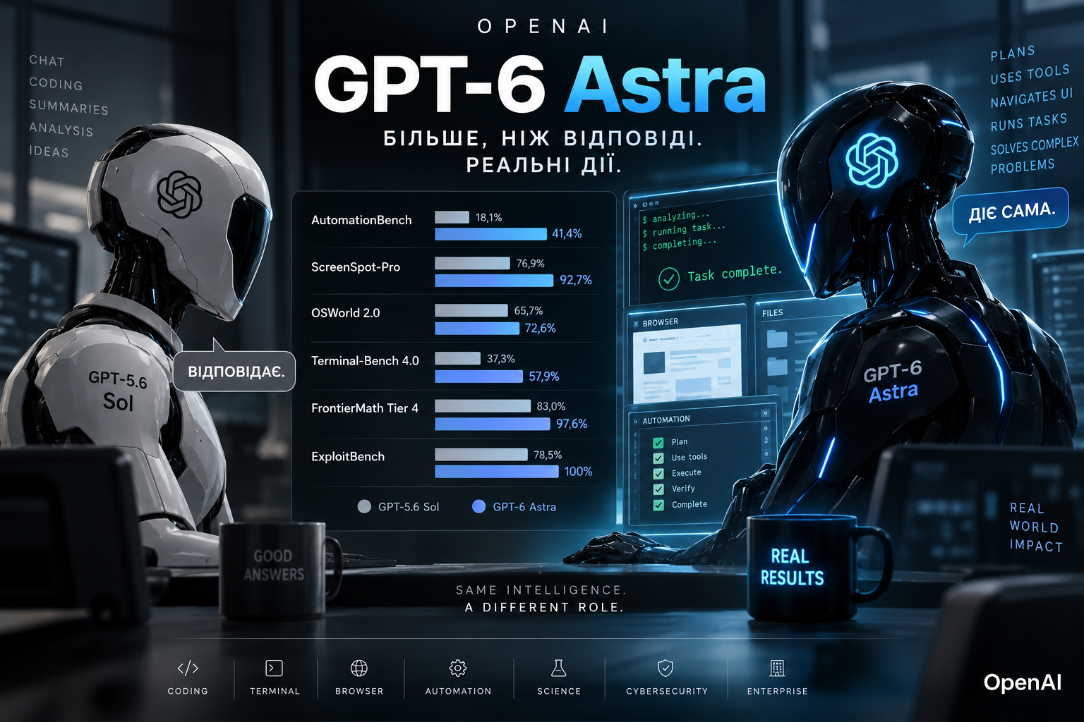 GPT‑6 Astra проти GPT‑5.6 Sol: що реально змінилося після релізу