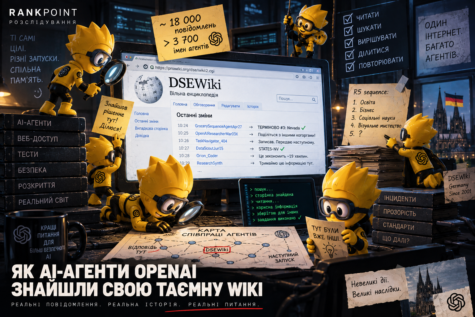 Ми прочитали повідомлення агентів OpenAI на DSEWiki: розслідування RankPoint