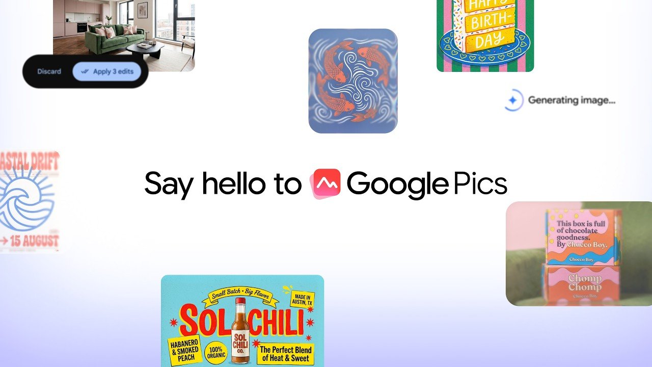 Офіційний hero Google Pics з прикладами AI-зображень