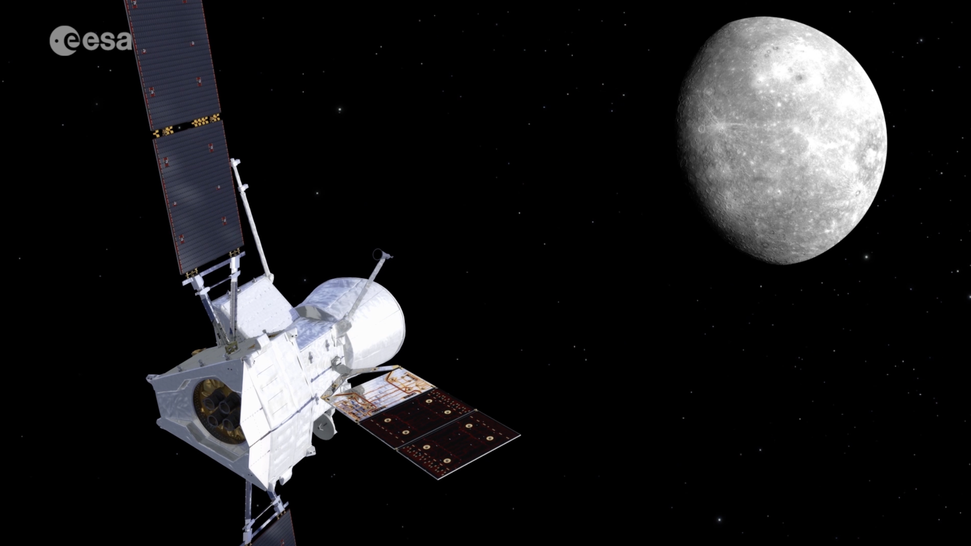 Схематичне зображення етапів прибуття місії BepiColombo до Меркурія